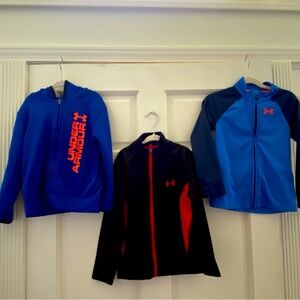 Lot bundle 3 Boys Under Armour jackets size 5